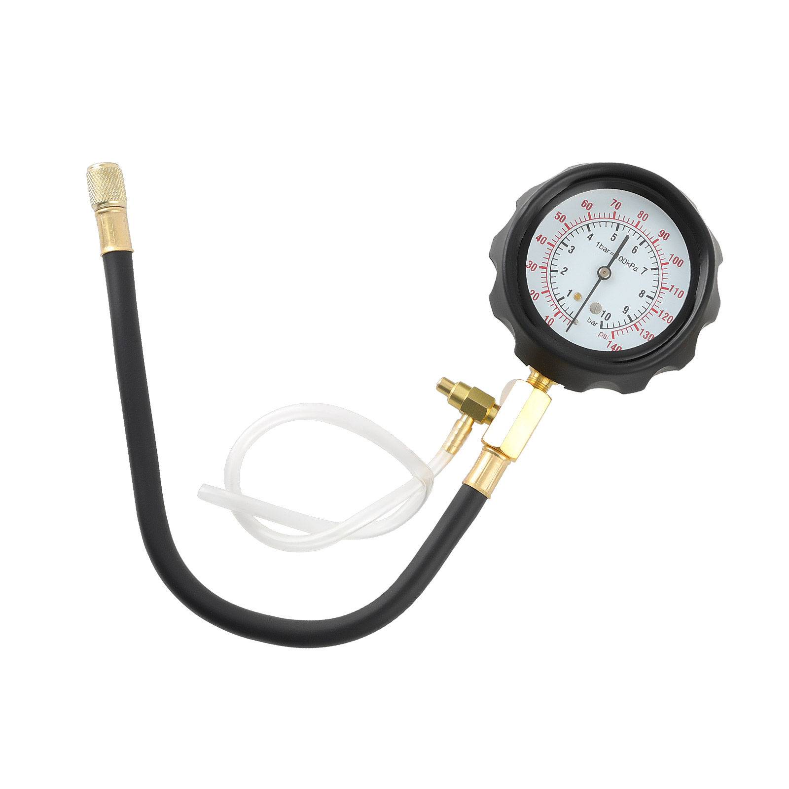 Universal Fuel Injection Gauge Pressure Tester Test Adapters Tool Kit
