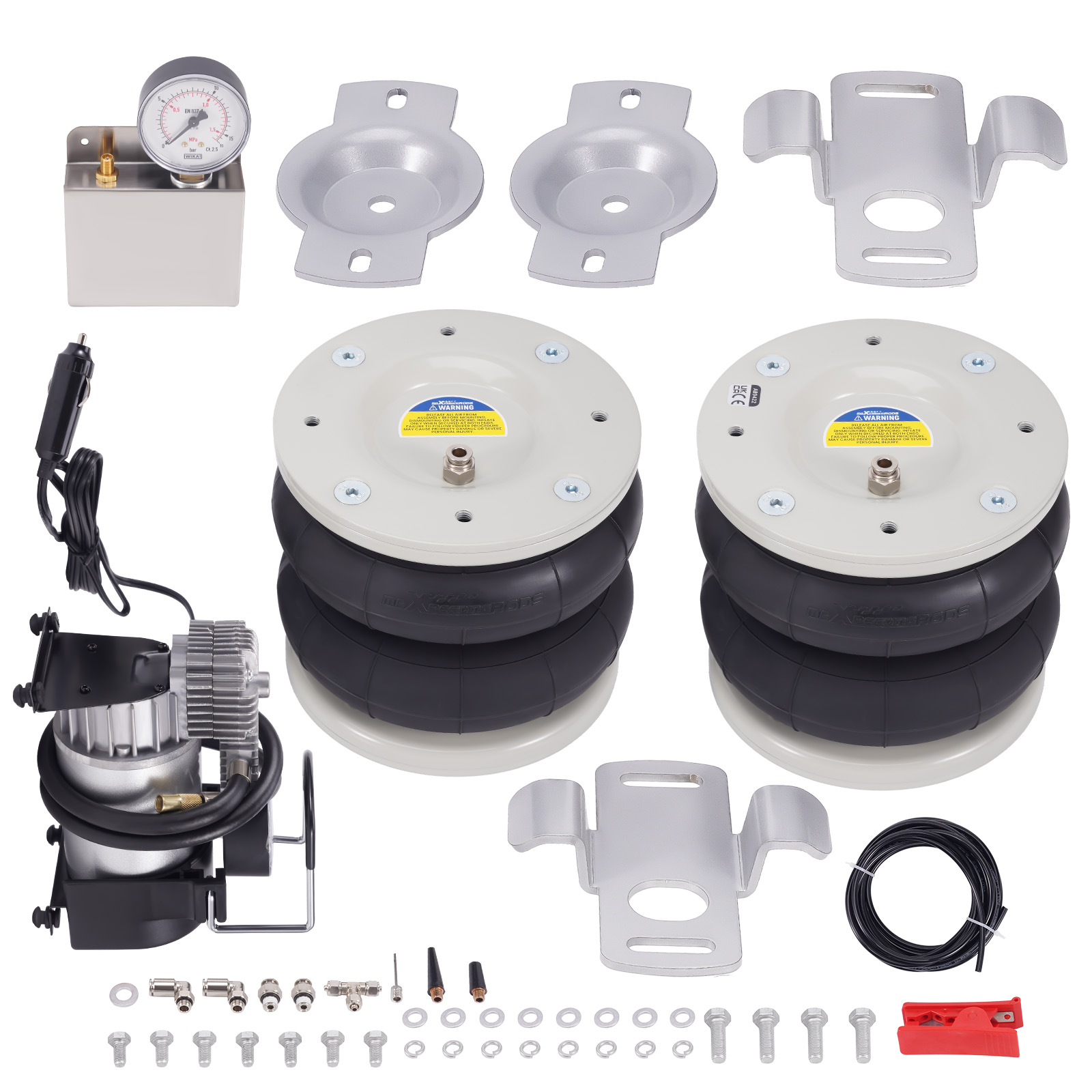 2X Luftfederung Hinten + 12V Kompressor Kit for Citroën Jumper 1994-2024 4000KG