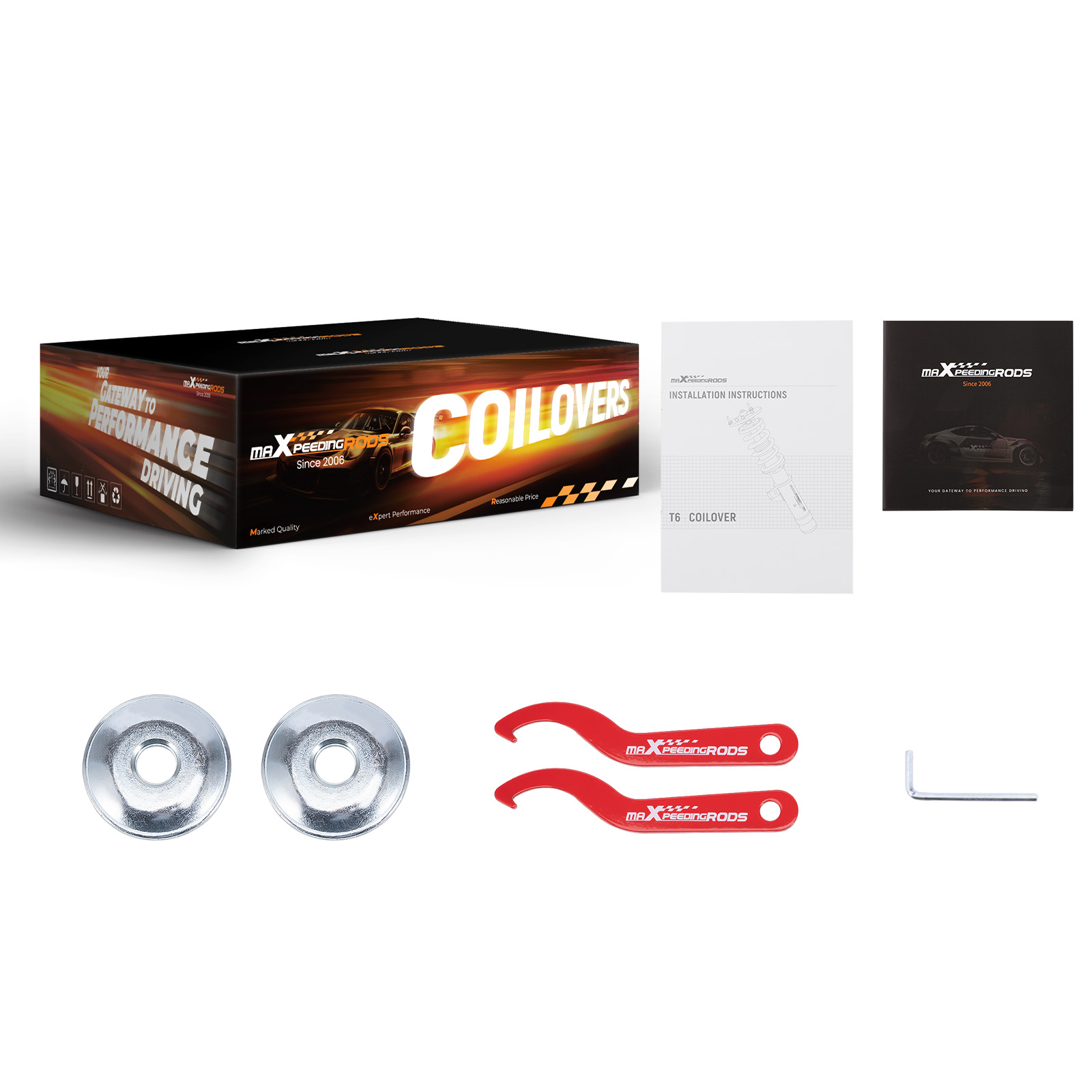 Coilovers Adj. Damper Shocks Spring Lowering Kit For Honda Accord 2003-2007