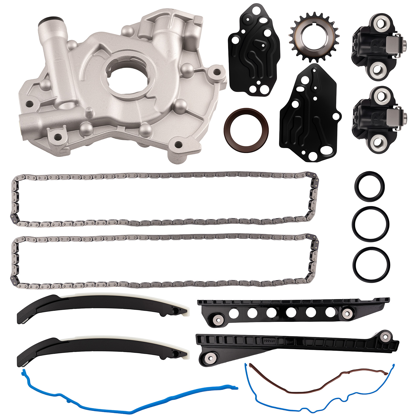 Engine Timing Chain Cover Gasket Set w/ Oil Pump for Ford F-150 5.4L 04-08 New