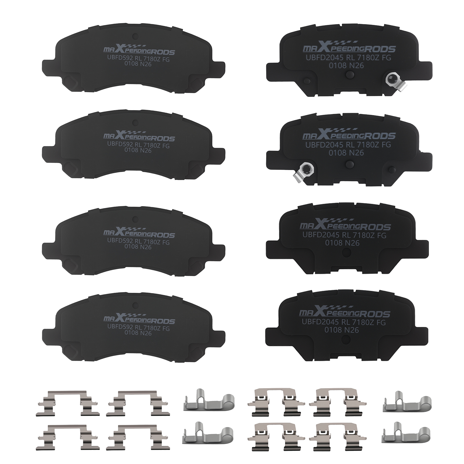 Front Rear L&R Brake Pads Kit for Mitsubishi Outlander Sport 2013-2024 D1679