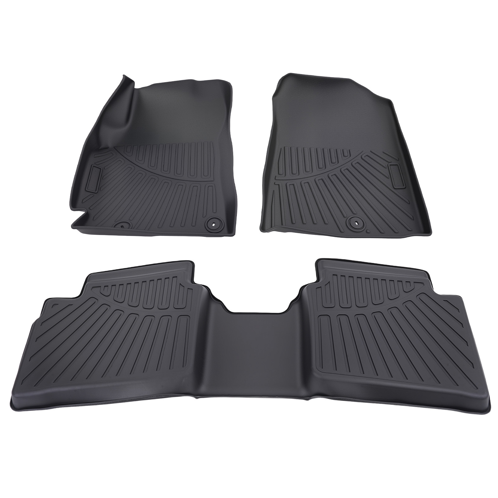 Carpet Floor Mats for Kia Forte 2019-2024 Black TPE Rubber Anti-Slip All Weather