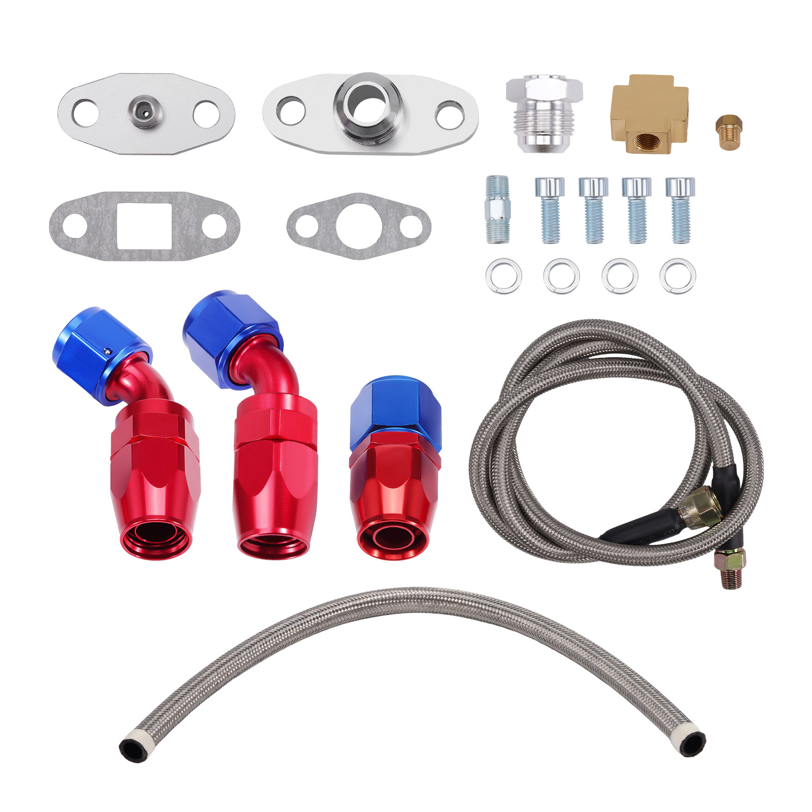Turbolader Öl Zulauf Rücklauf Leitung Kit for T3 T4 T04E T3T4 T70 10 AN NEW