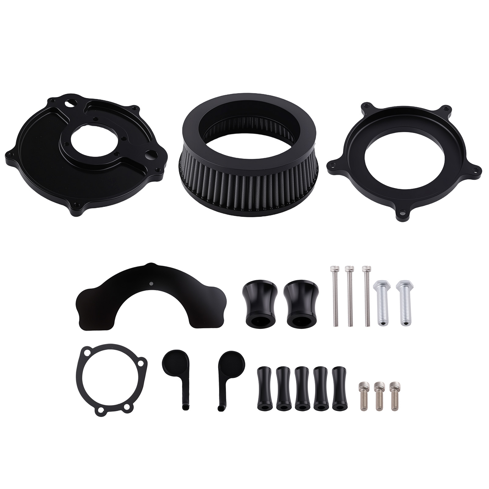New Black Aluminum Air Cleaner Kit for Harley XL Sportster 2004-Up