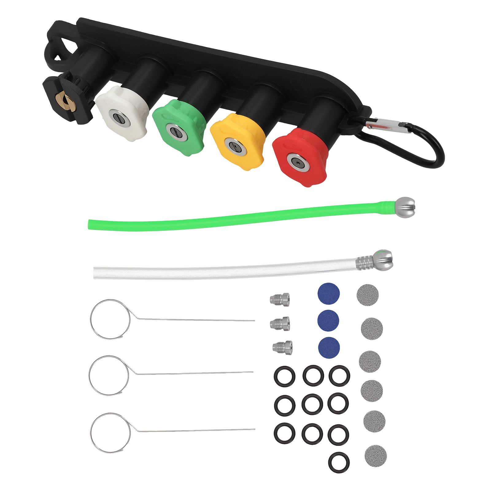 Foam Cannon Orifice Kit 1.1/1.15/1.25mm Foam Maker Meshes Spray Nozzle Tips