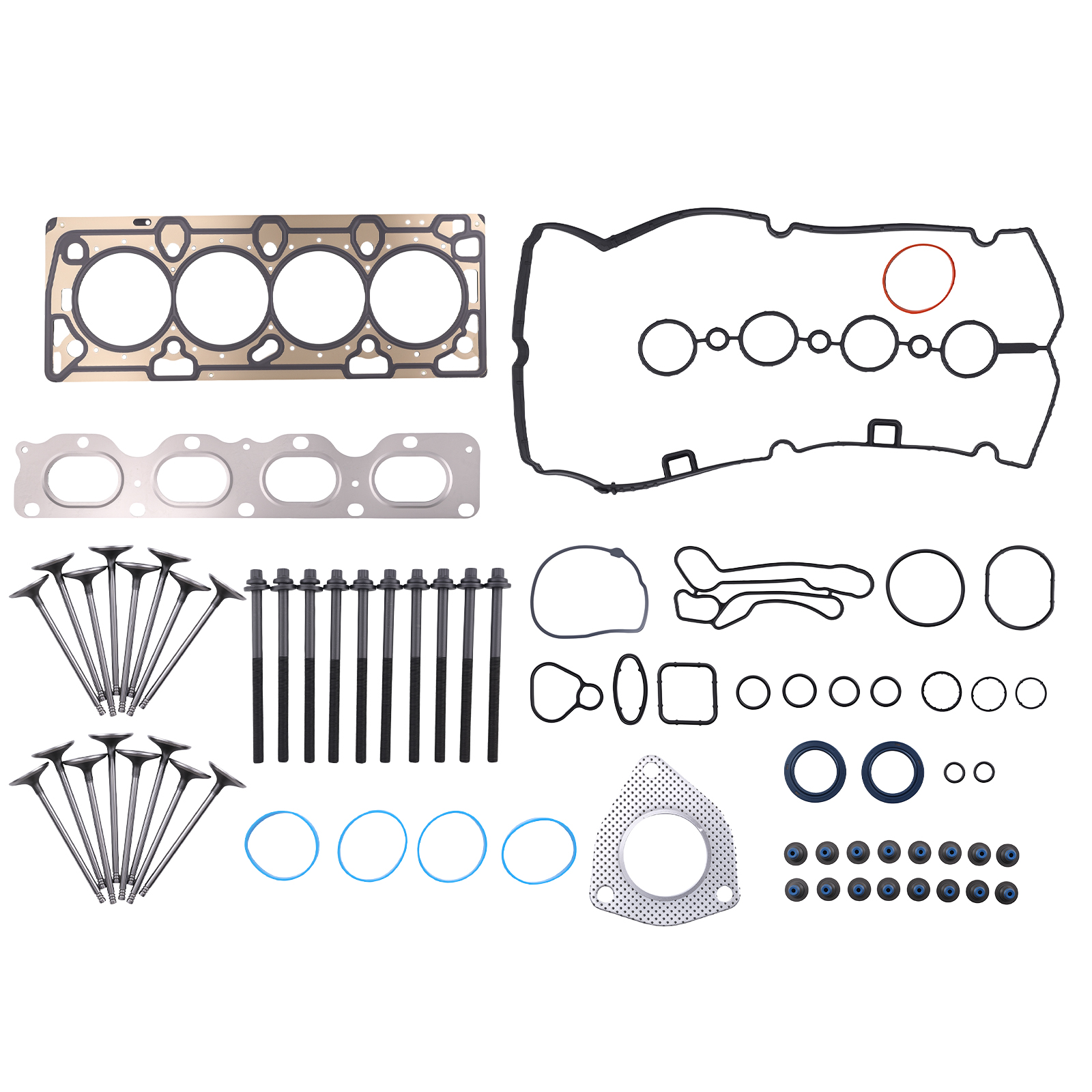 Engine Head Gasket Kit Valves Bolts for Chevrolet Cruze 2011-2016 1.8L L4 DOHC