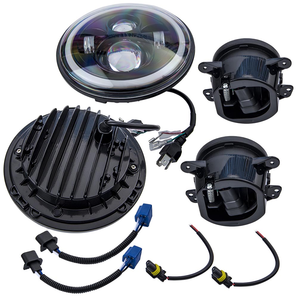 Front LED Lighting Kit For Jeep Wrangler JK 2007-2018 7
