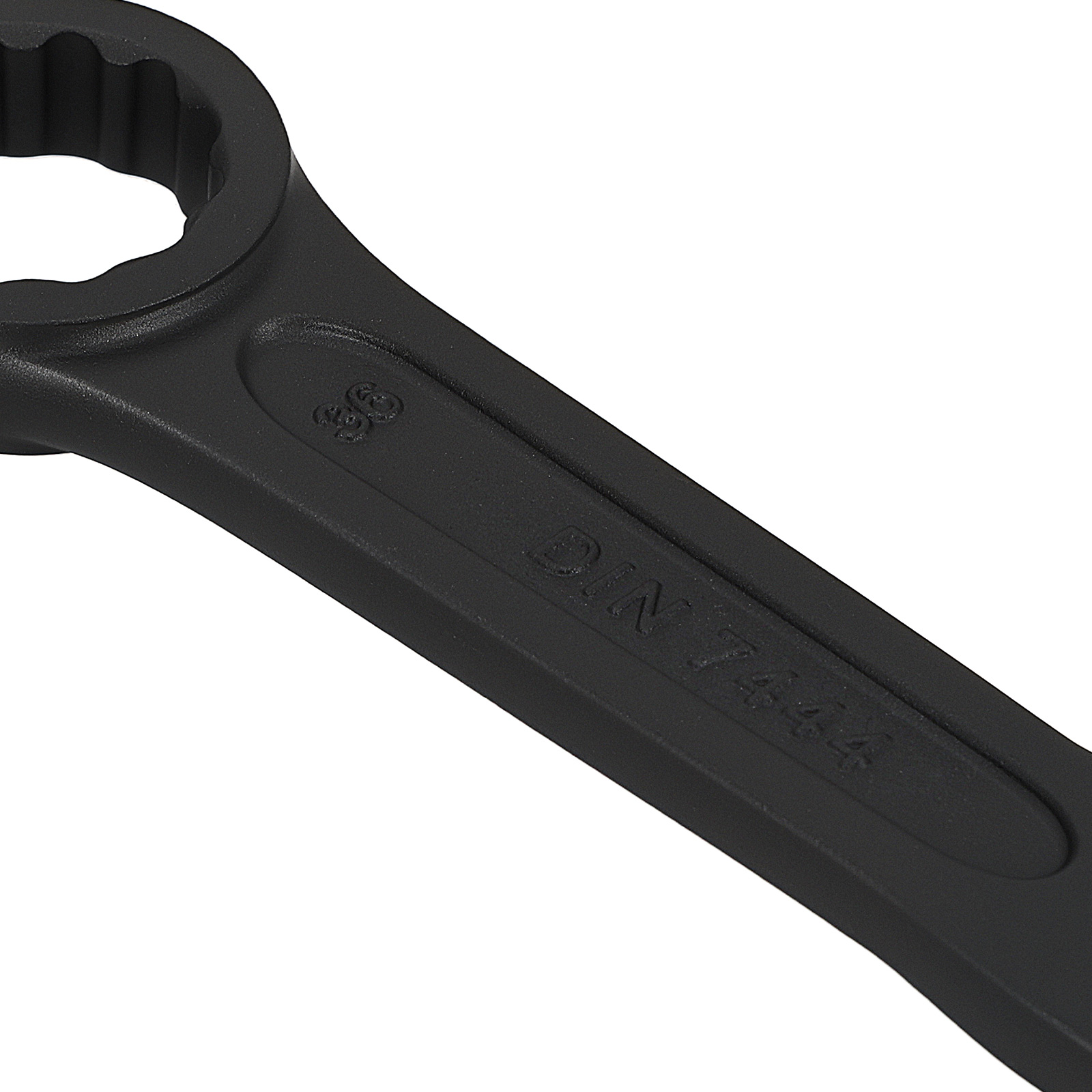 Llave 36mm Boca Cerrada CrV 12 Puntas Golpeo 205mm Patrón Plano Resistente