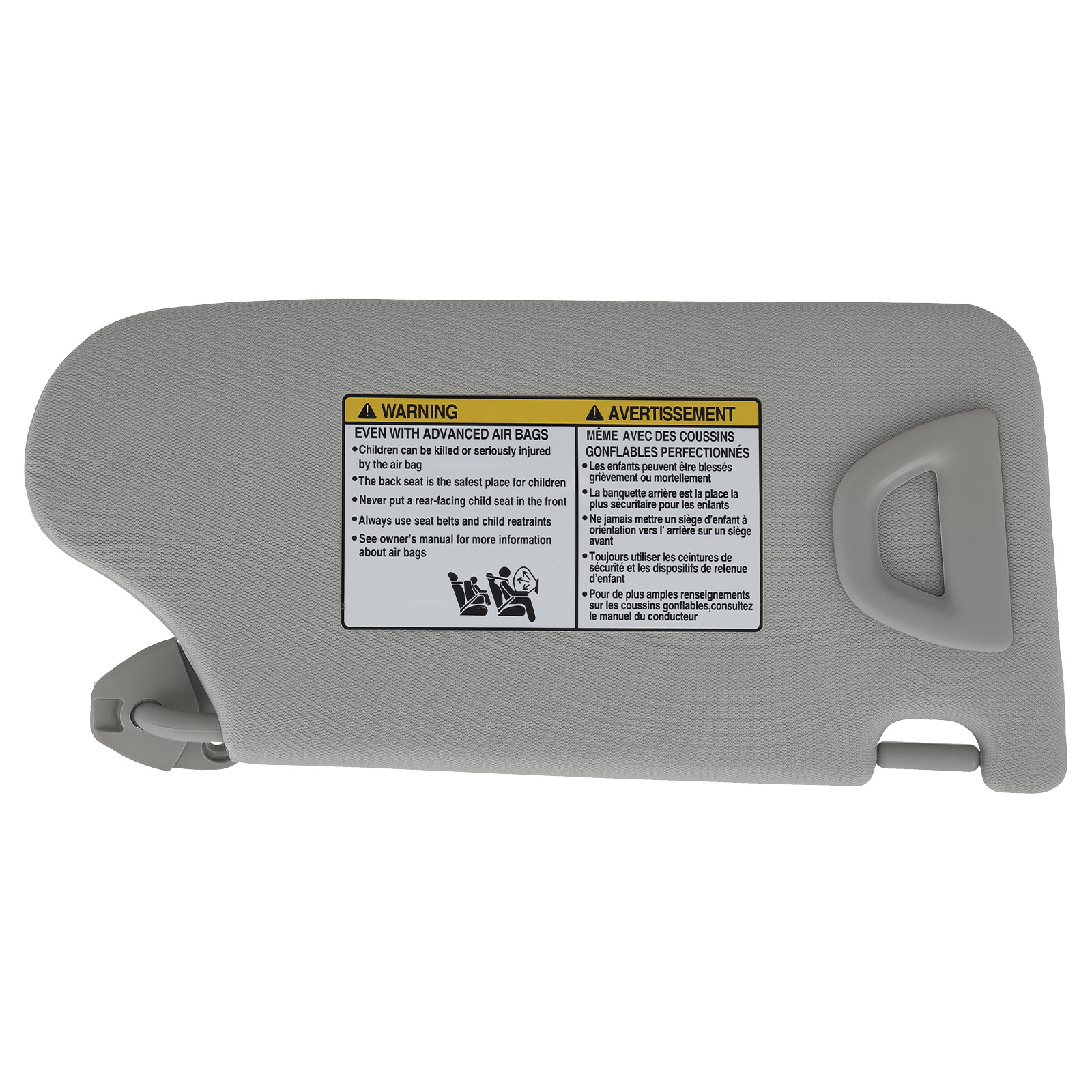 Sun Visor With Light for Nissan Altima 13-18 96401-3TA2AA Front Left Gray