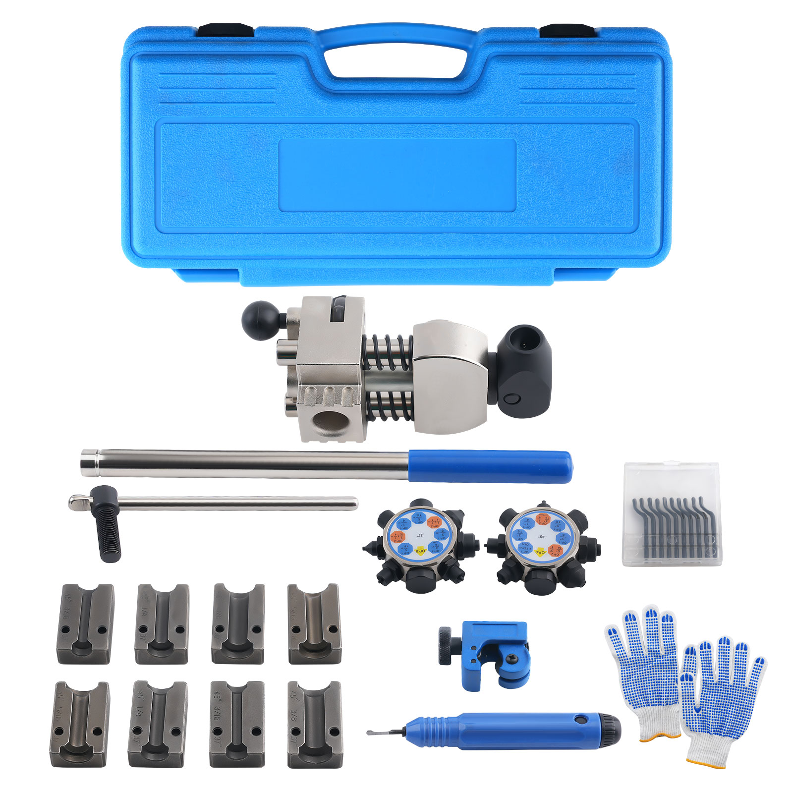 Brake Line Flaring Tool Kit 45°&37° Single Bubble Double Flare 3/16