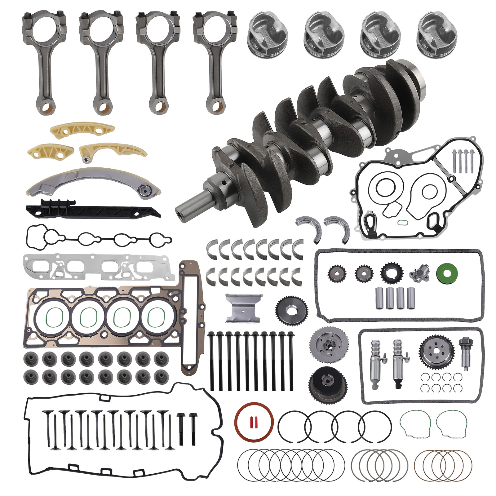 Full Engine Rebuild Kit for GMC Terrain Chevy Captiva Sport 2.4L 12-2016 Timing