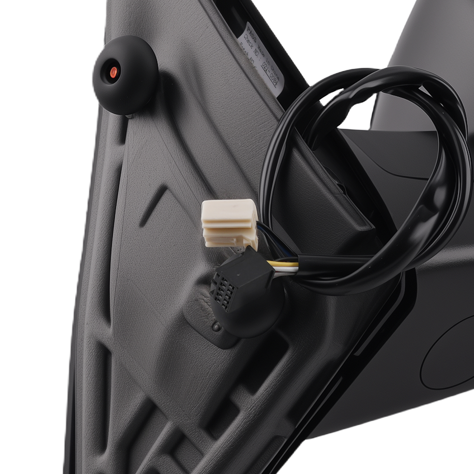 Right Side View Mirror for Ram 1500 2009-2024 Black Signal 55372066AI