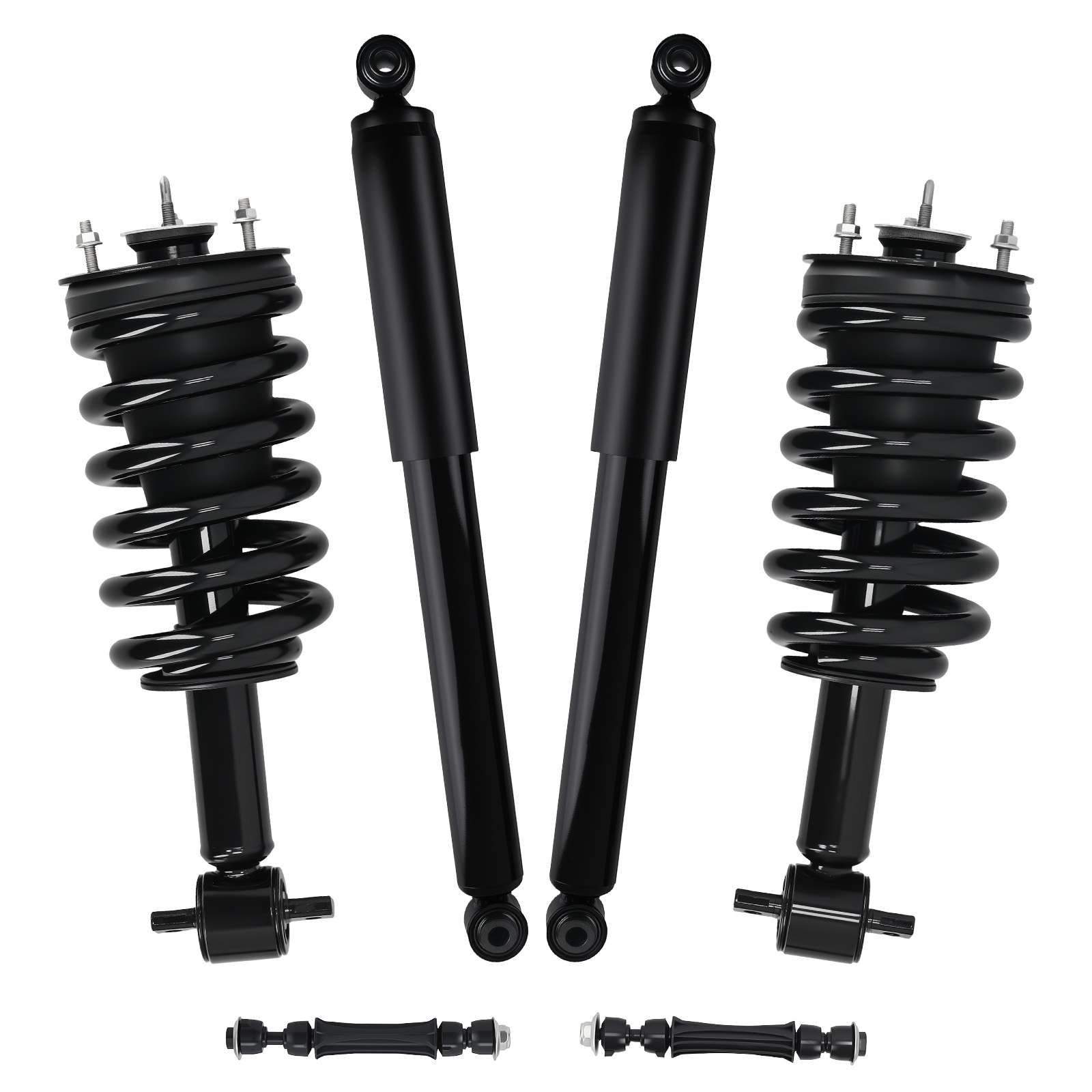 Front Struts Rear Shocks Sway Bars for 14-18 Chevy GMC Silverado Sierra 1500 4X4