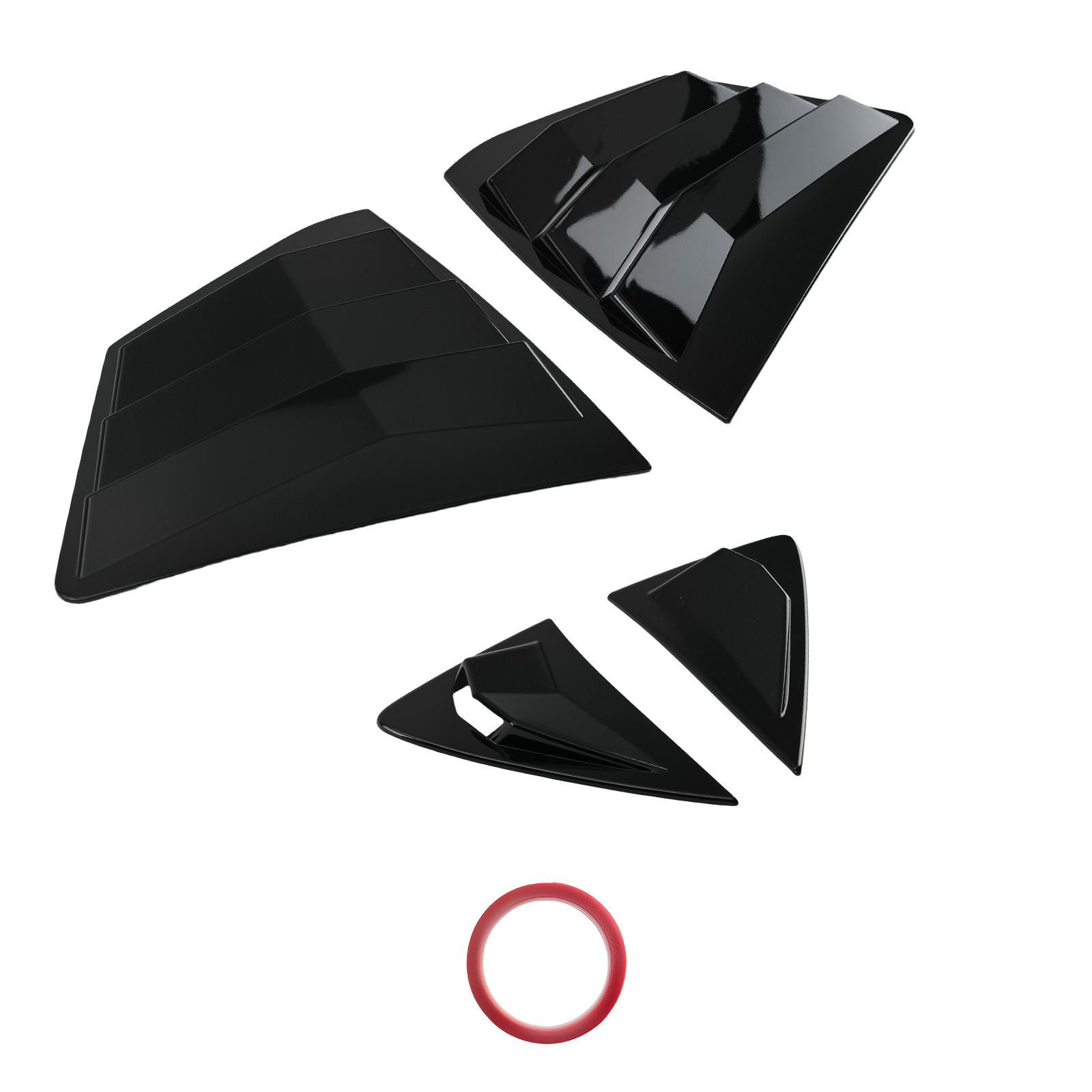 Black ABS Side Window Louvers for Toyota Camry 2025+ Gloss Painted Finish
