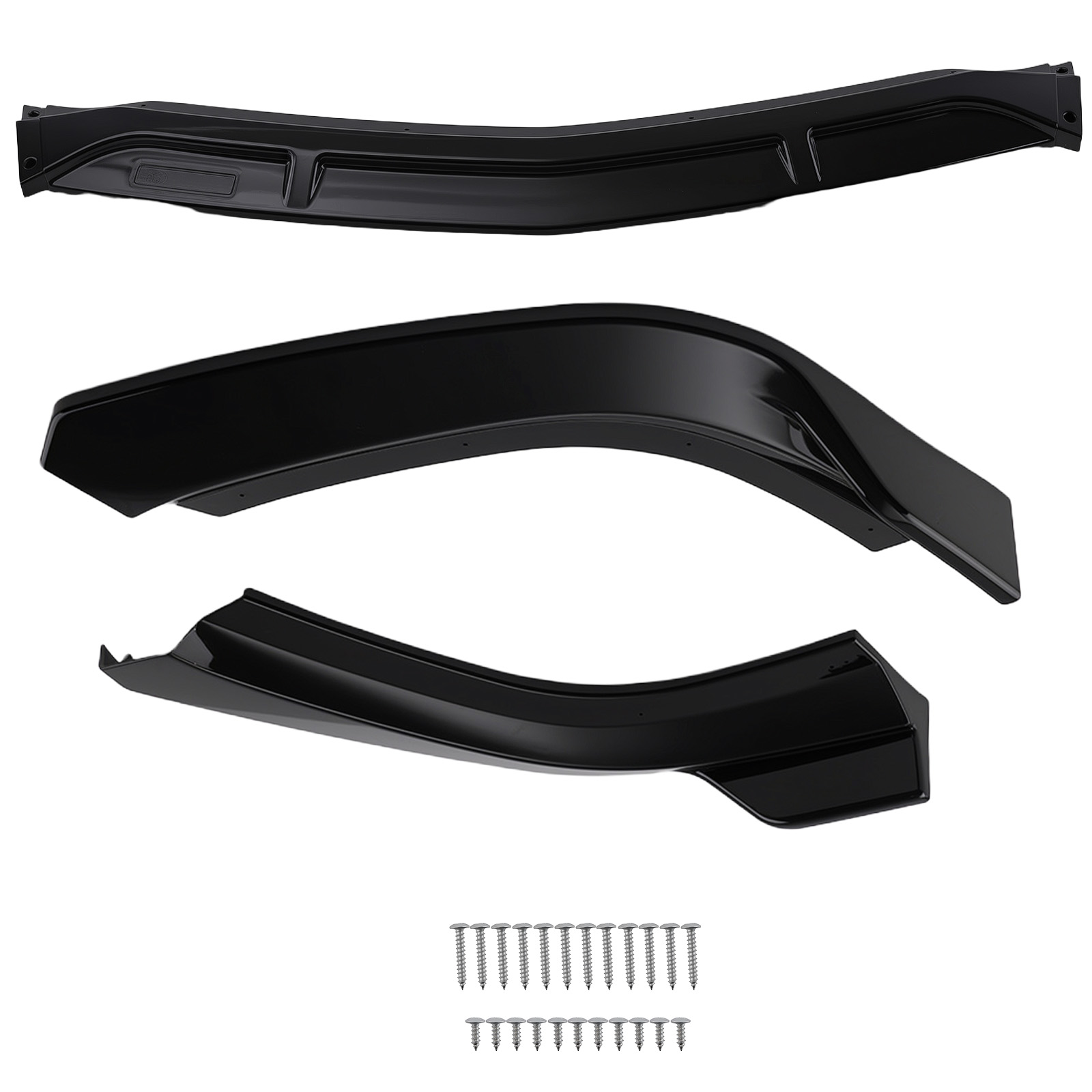 Front Lip Protection for Mercedes Benz W204 C-Class Base 2008-2014 Gloss Black