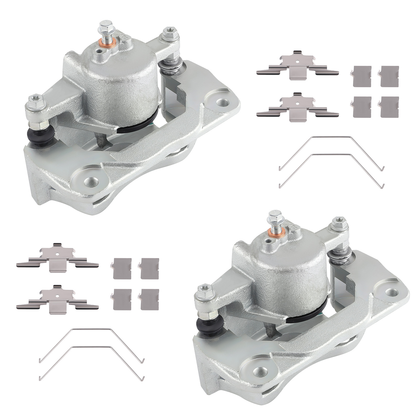 Pair Front Disc Brake Caliper Kit For Mazda 6 2006-13 for Mercury Milan 2006-11