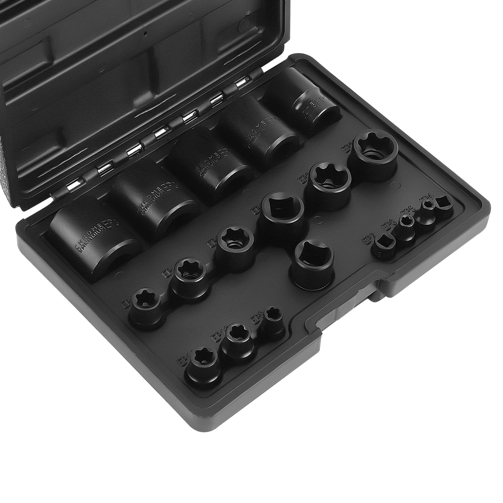 19pcs External Plus Socket Set 6 Point EP Socket 1/2'' drive EP26 EP28 EP30 EP32