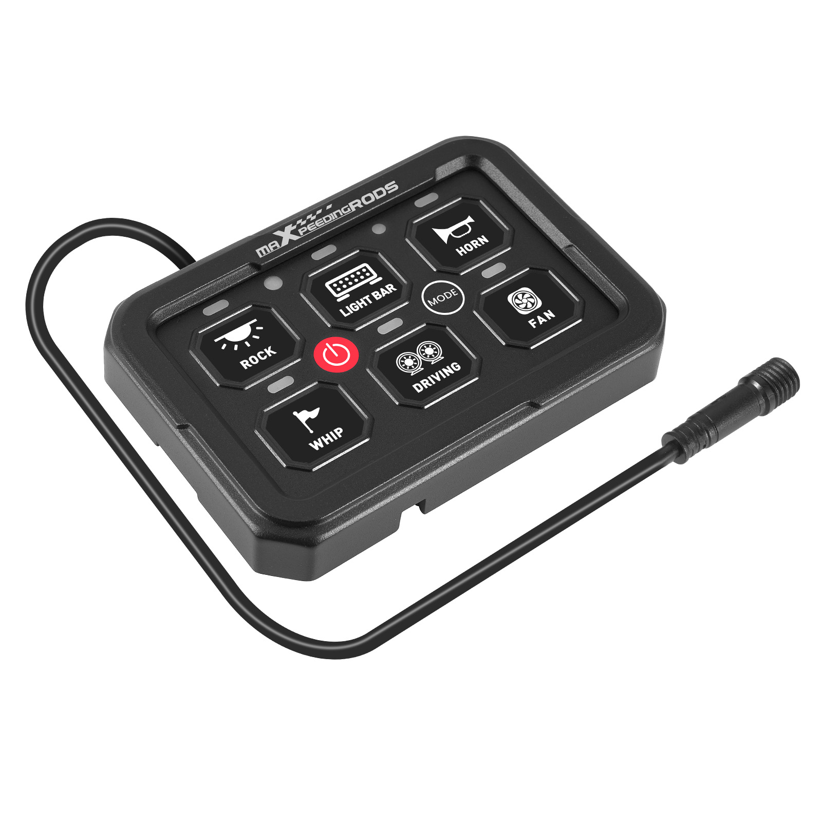 Touch Switch Panel 6 Gang For Off-Road Vehicle SUV Pickup RGB Backlight 60A Max