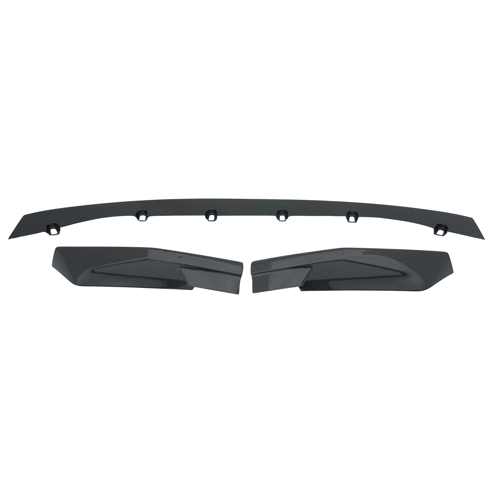 3PC Bumper Splitter Lip for BMW M3 M4 2021-2025 Carbon Fiber Front Kit