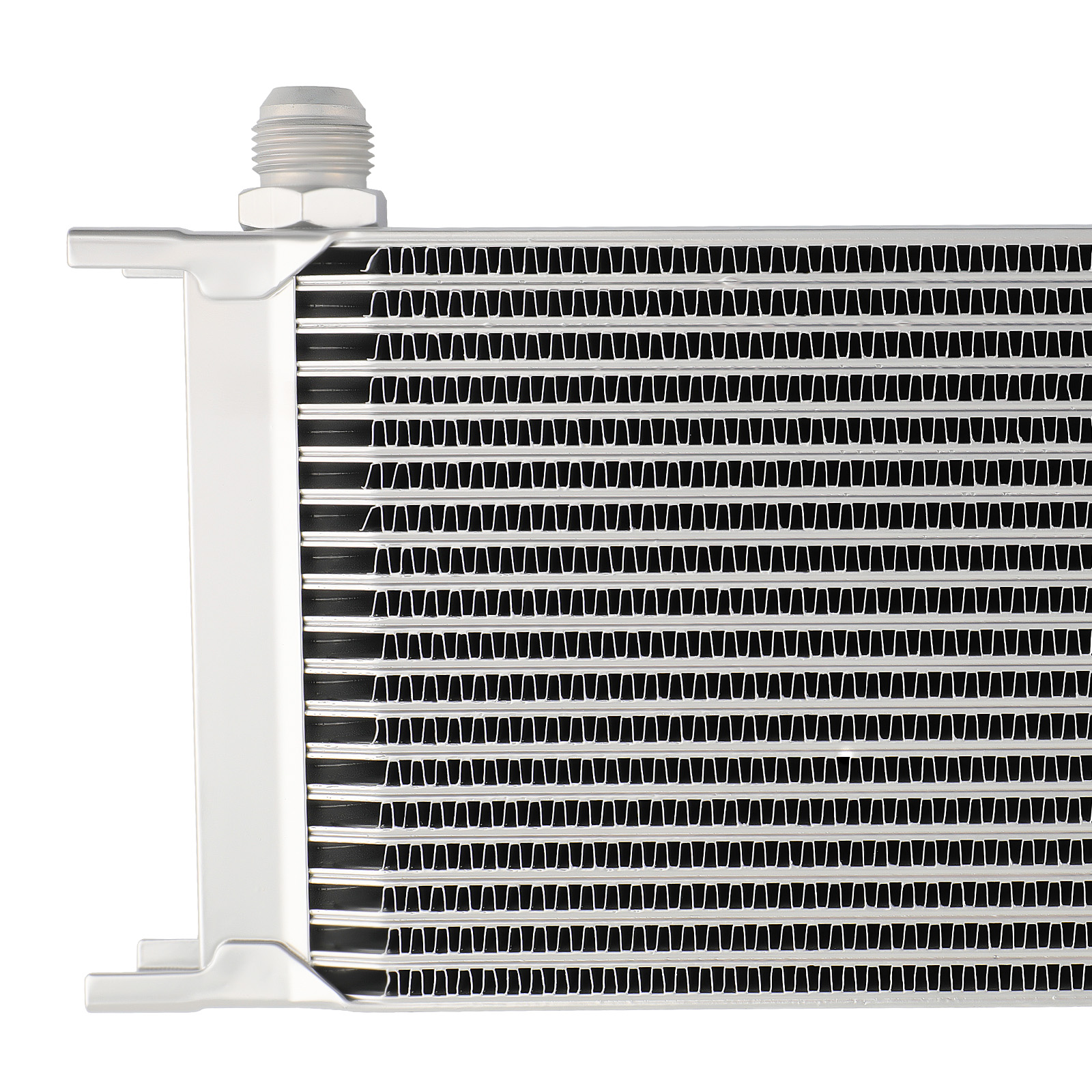 19 Row AN10 Universal Engine Oil Cooler + M20*1.5 Filter Adapter Hose Kit Silver