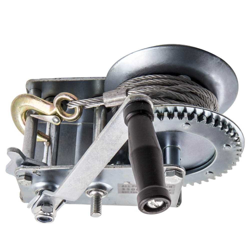 3500lbs / 1500Kg Silver Hand Winch Verricello manuale for barca rimorchio camion