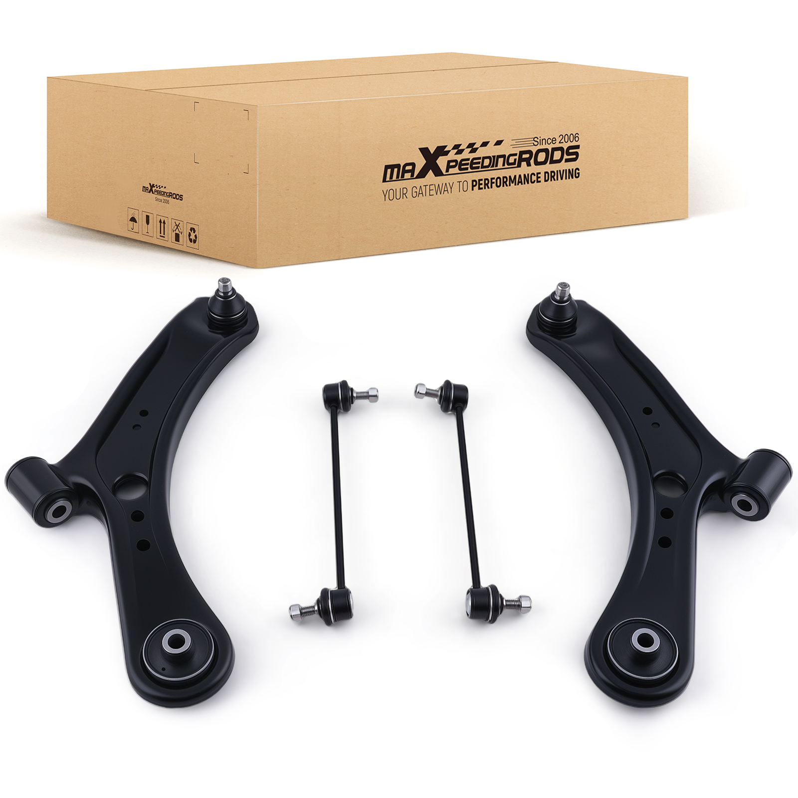 Front Lower Control Arms Sway Bar End Links for 2007 2008 - 2012 2013 Suzuki SX4
