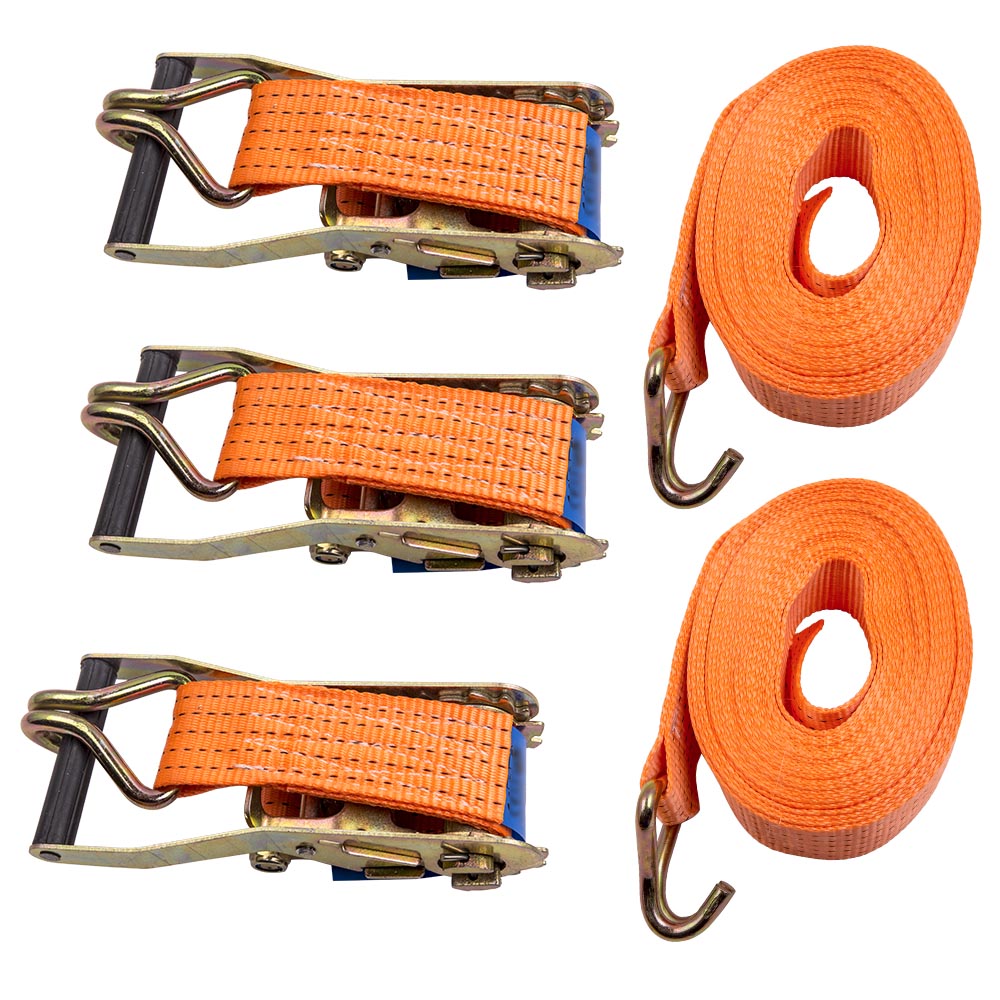 1x 2tlg Spanngurt Zurrgurt Ratschen Ratschengurt 3 m 400 daN Ladungssicherung 