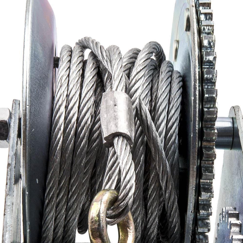 3500lbs / 1500Kg Silver Hand Winch Verricello manuale for barca rimorchio camion