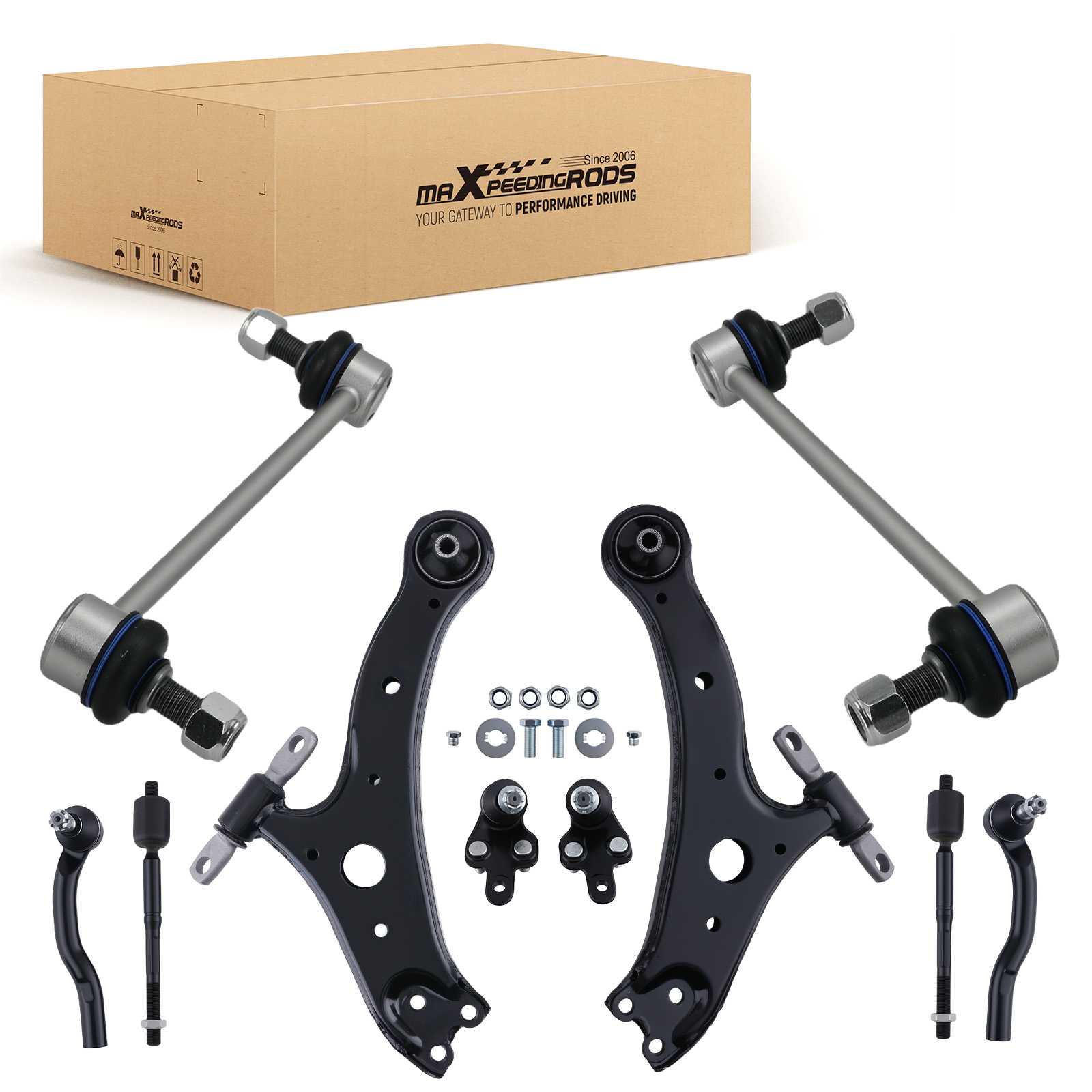 10x Front Lower Control Arm Sway Bar Tie Rod for Toyota Camry/Lexus ES330 04-06