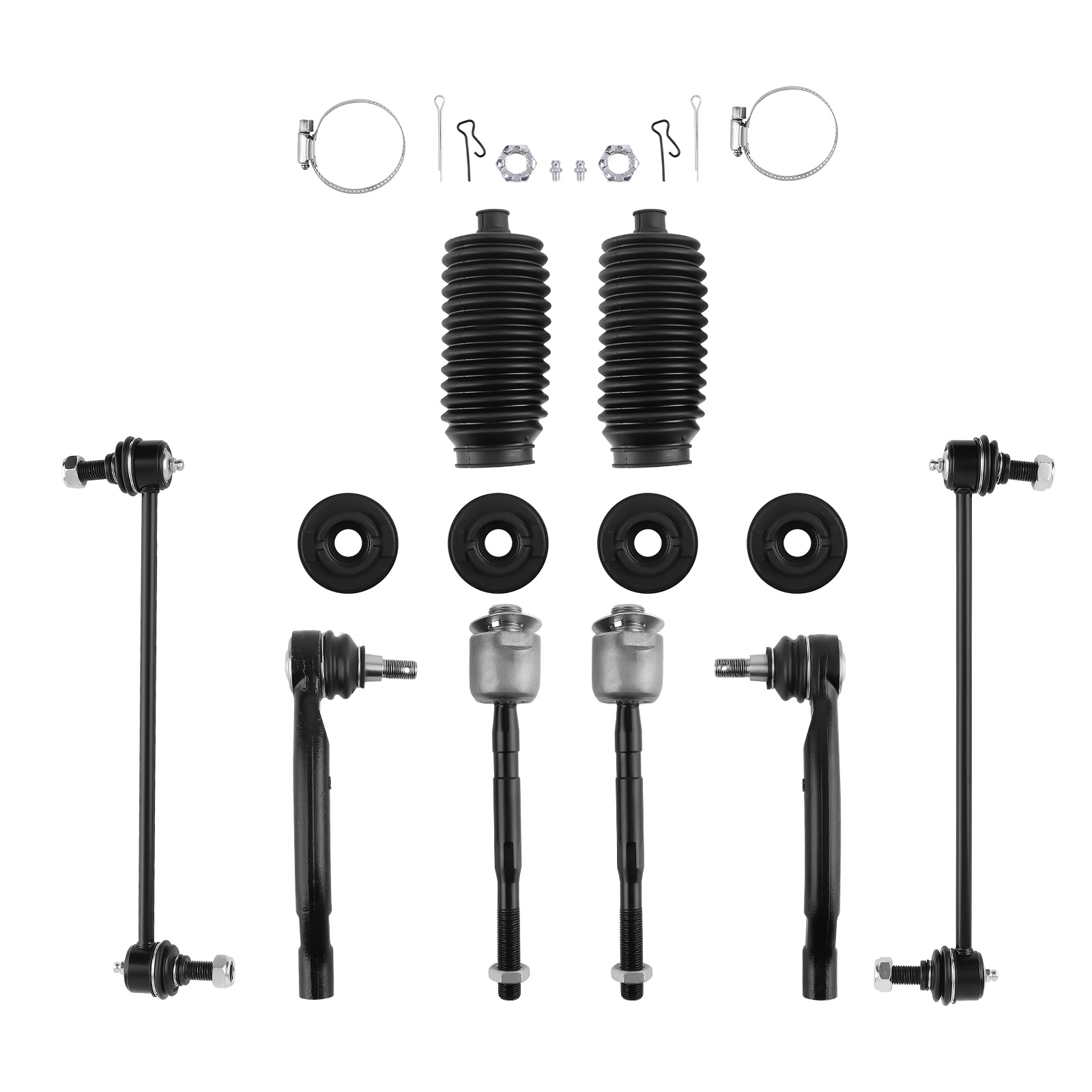 Front Lower Control Arms Ball Joints Sway Bar Tie Rods For 2009-2015 Honda Pilot