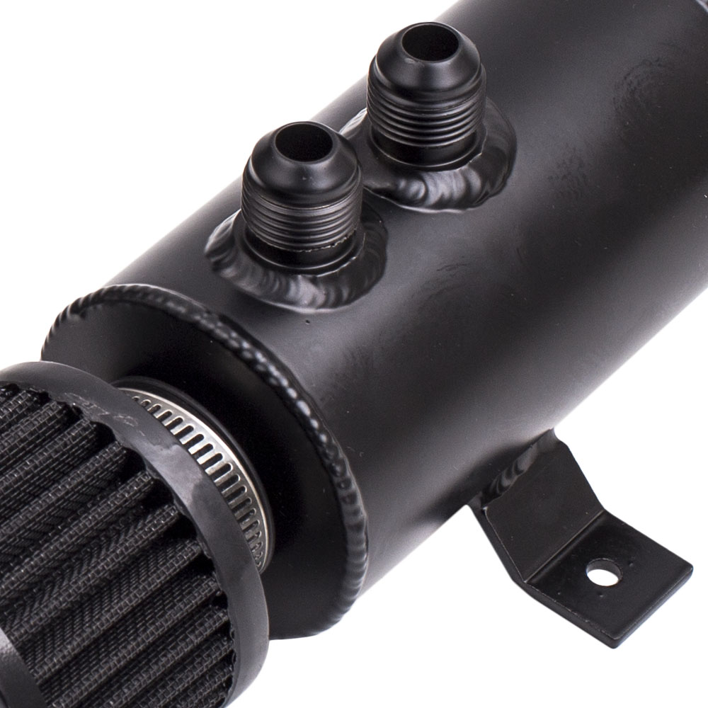 Oil Catch Can 0.75L Aluminium Baffled Engine 2x-10 AN +3M Hose Fitting Kit new