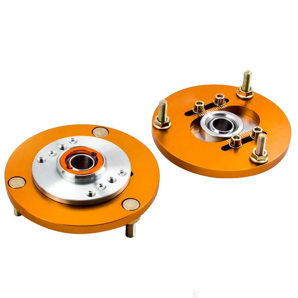 2x Front Top Mount Camber Plate For BMW E36 3 Series M3 Coilover Blue