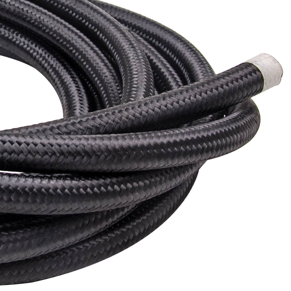 8 AN Stainless Steel Braided Fuel / Oil Line Hose AN8 20 Feet 6 Meters Black 6971529523421 eBay