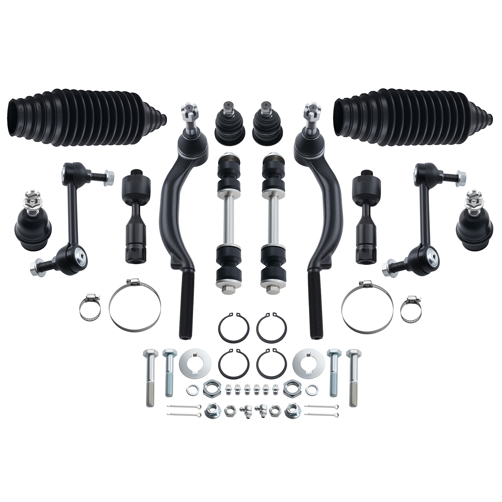 18x Front Upper Control Arms Sway Bar Link Tie Rods Kit for GMC Envoy 2008-2009