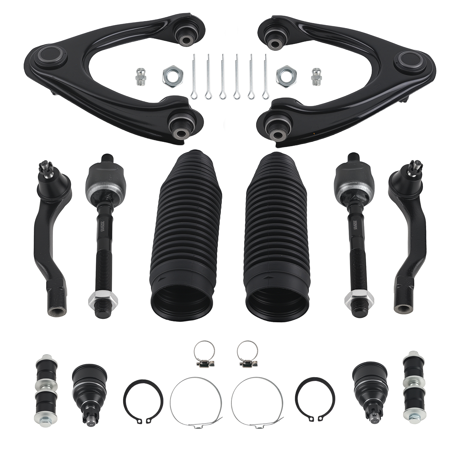 12x Front Upper Control Arms Sway Bar Tie Rods for 1996-1999 2000 Honda Civic