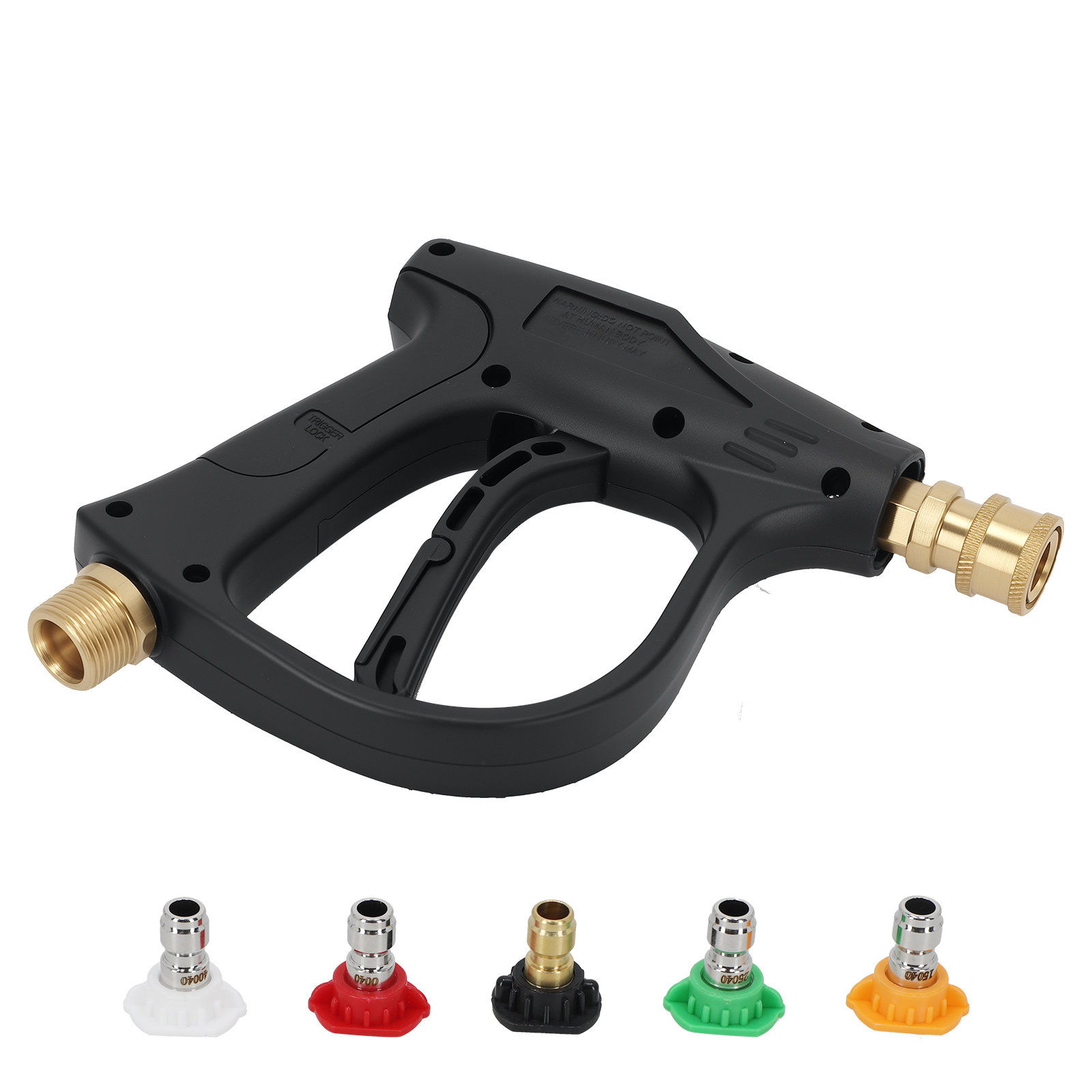 Heavy Duty Pressure Washer Gun M22 14mm With 5 Spray Nozzles Aluminum