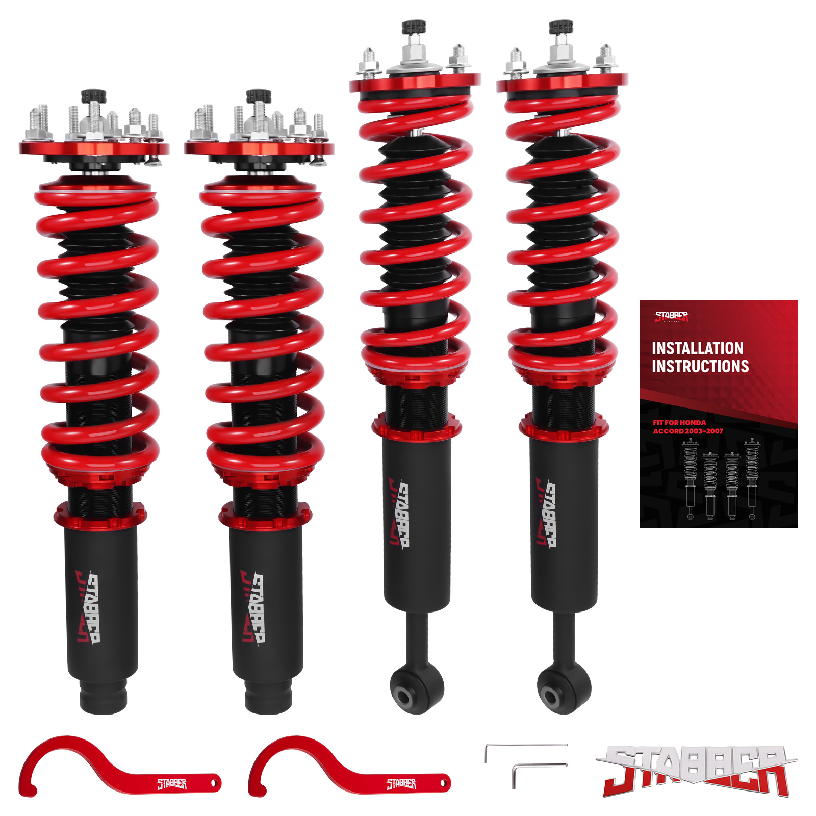 STABBER Racing Coilovers 24 Step Damper Lowering Kit For Honda Accord 2003-2007