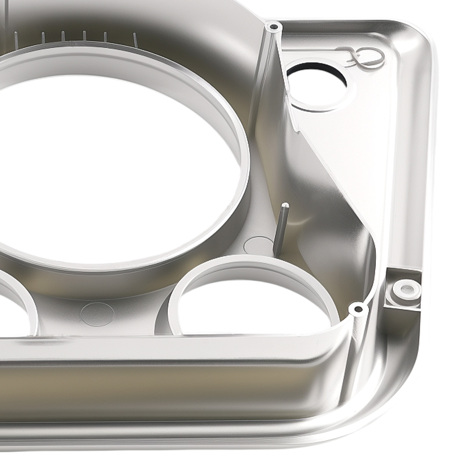 Dashboard Cover Front Bezel for Chevy C10 1967-1972 Black Chrome Plastic PP