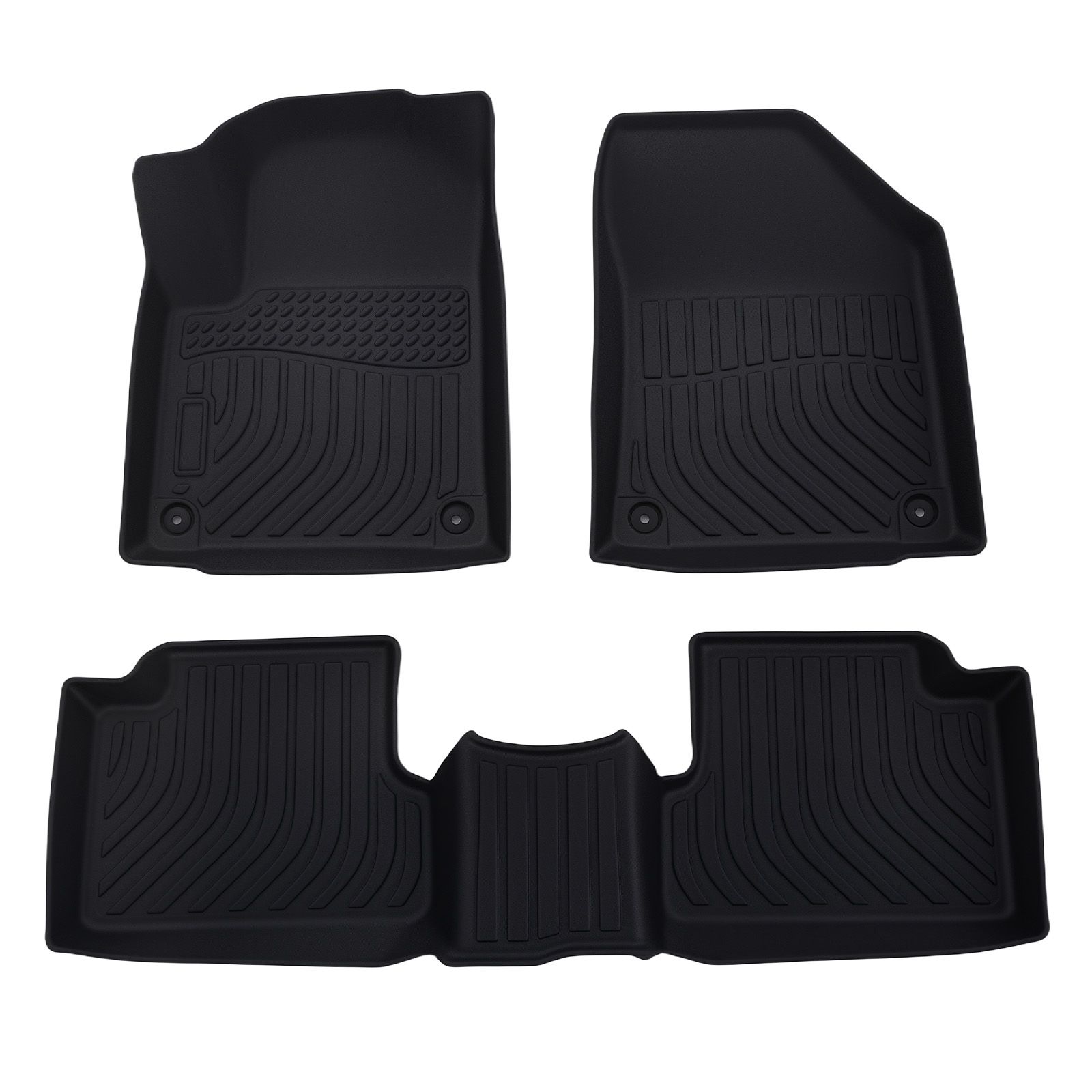 All Weather Black Carpet Floor Mats for Jeep Cherokee 2015-2023 TPE Car Mat
