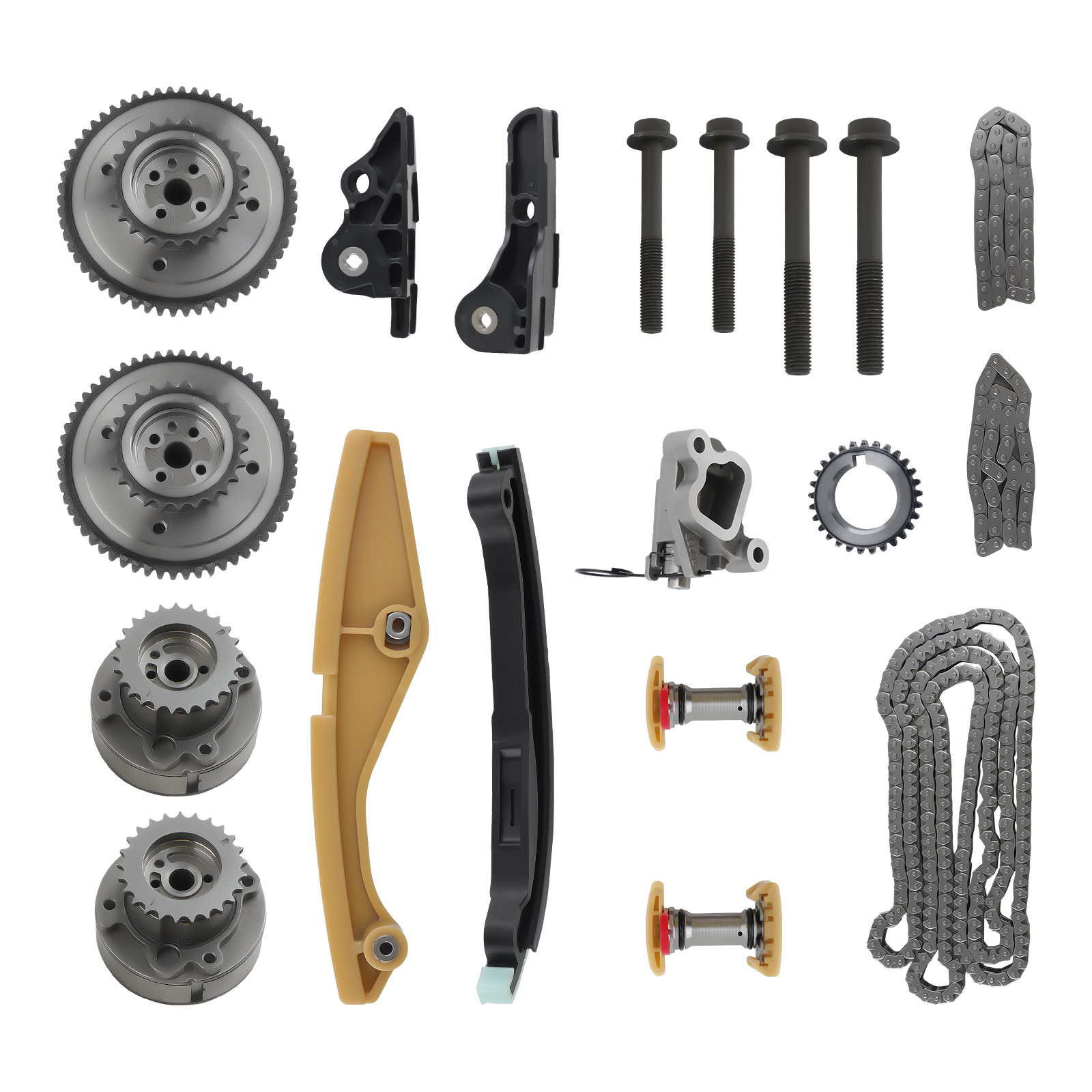 4xVVT Sprocket Timing Chain Kit for Ford Edge Mustang Lincoln MKX Nautilus 3.7L