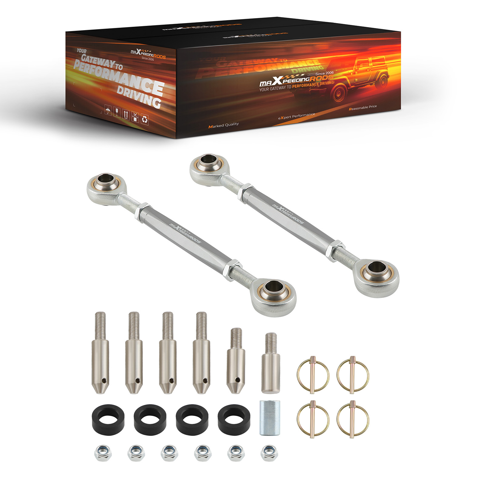 Adjustable Front SwayBar Links Disconnects 2.5-6