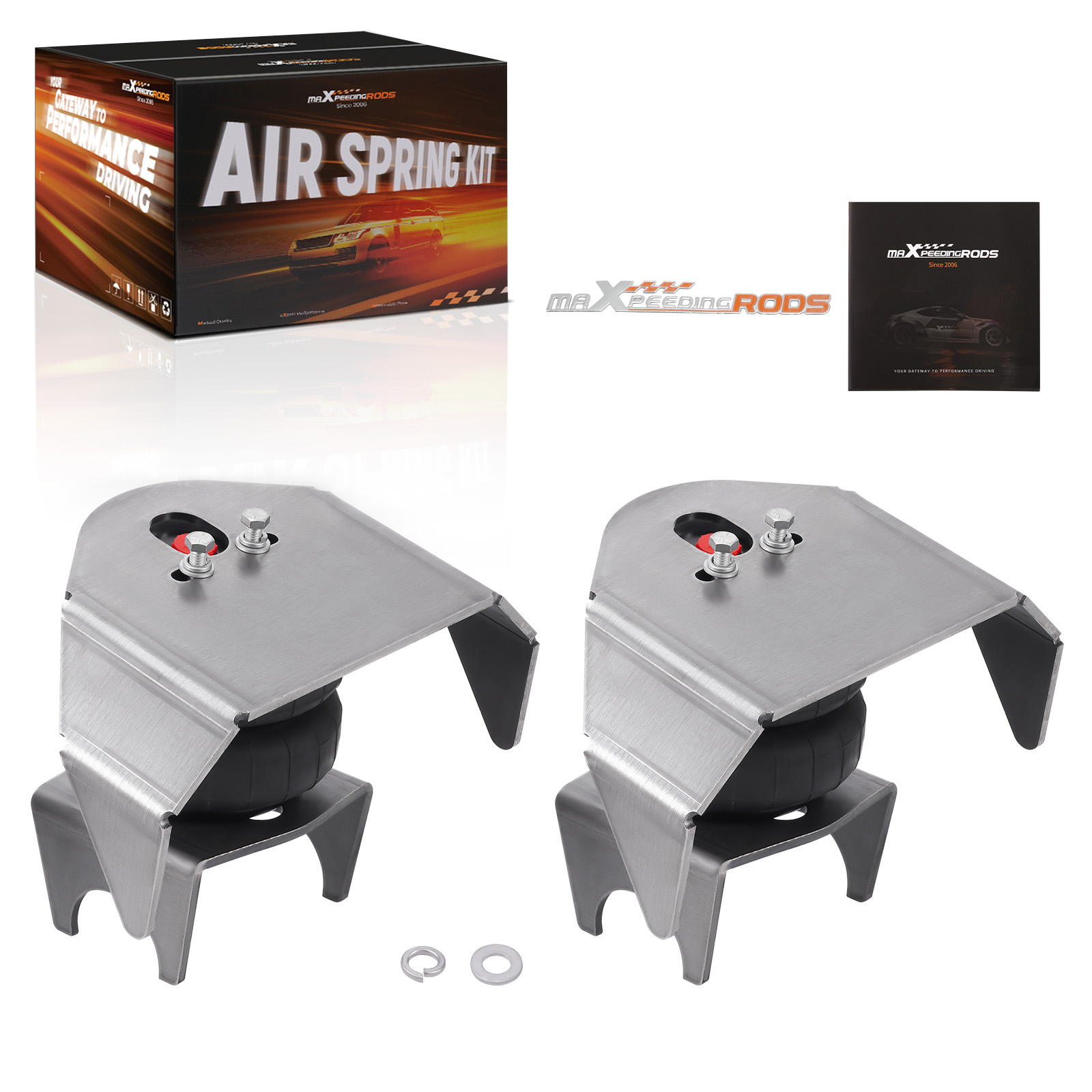 Universal Air Spring Bags Weld On Air Ride Suspension kit 2500lbs 2.75 axle
