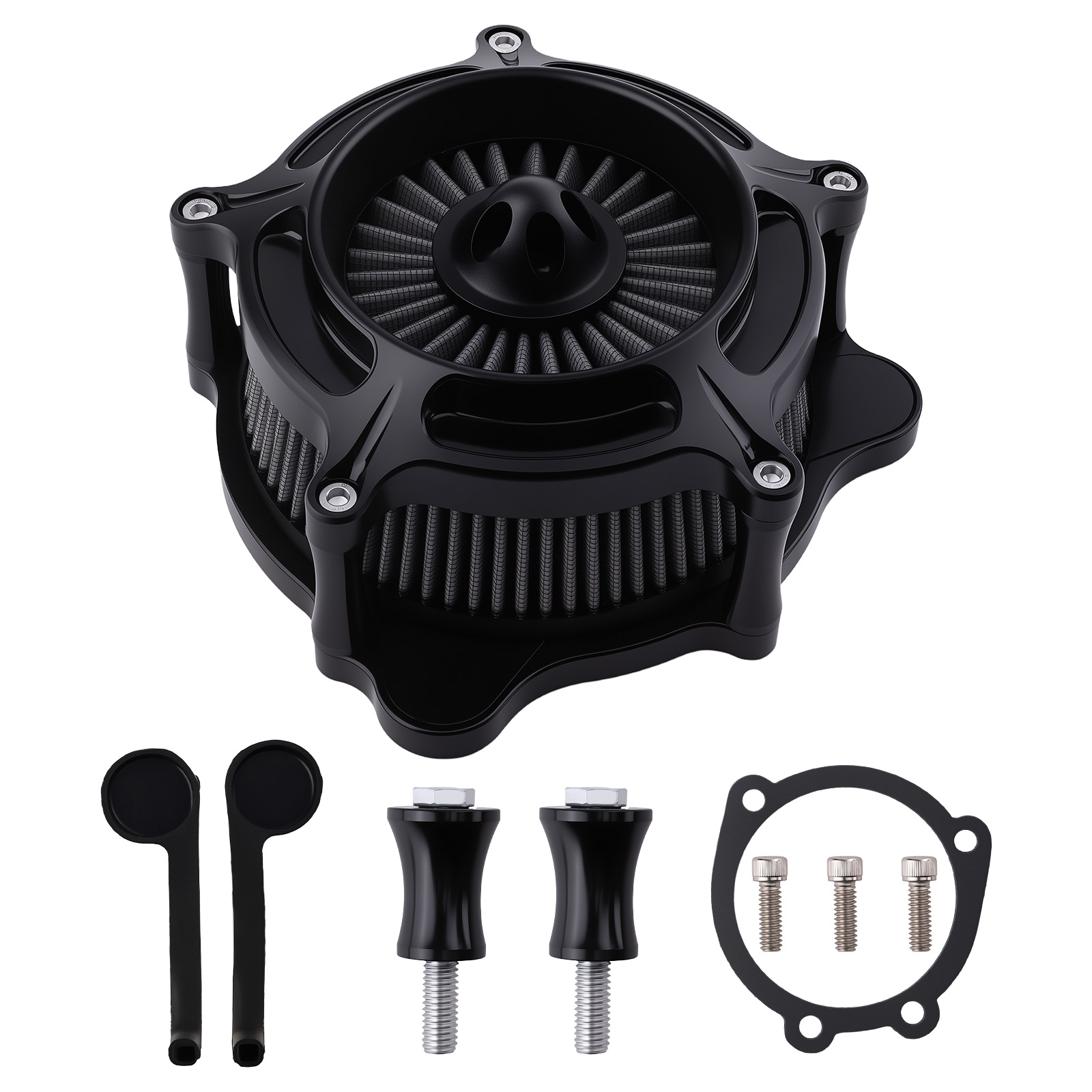 Air Cleaner Filter Kit for Harley Dyna Softail 2000-2015 Billet Aluminum