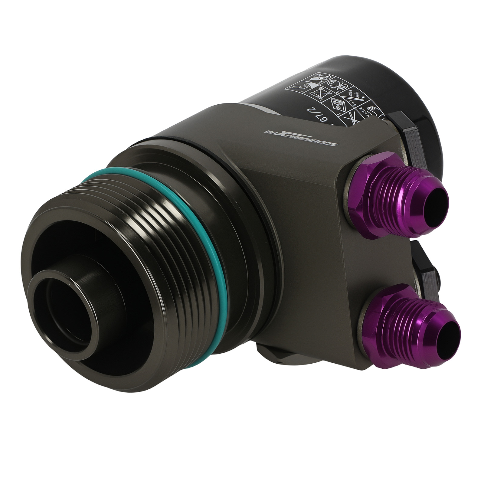 AN10 Oil Sandwich Adapter for VW Golf 7 GTI 1.8T 2.0T MK7 MK7.5 Purple Kit