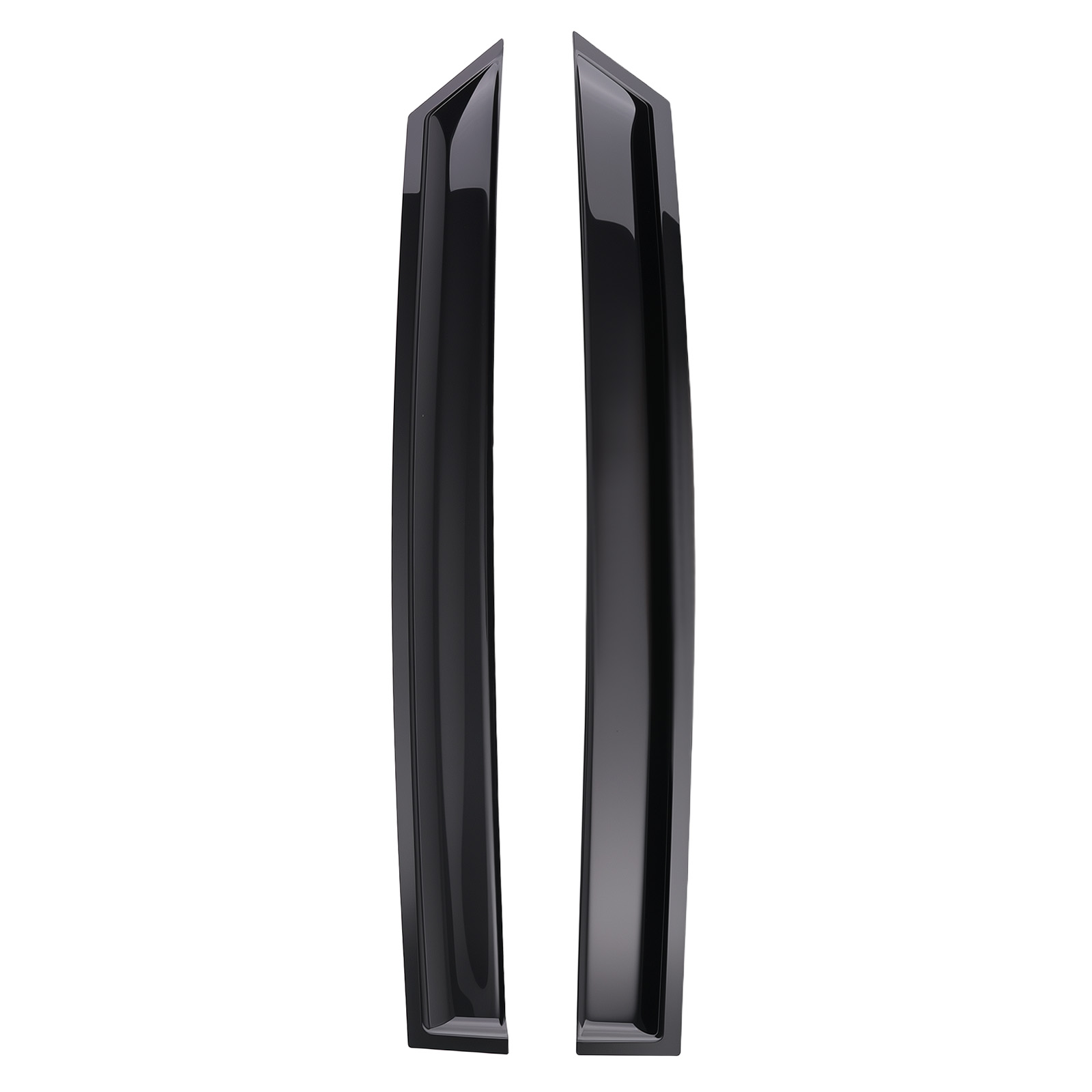 Front & Rear Window Wind Deflectors for Hyundai Santa Fe 2013-2018  Black