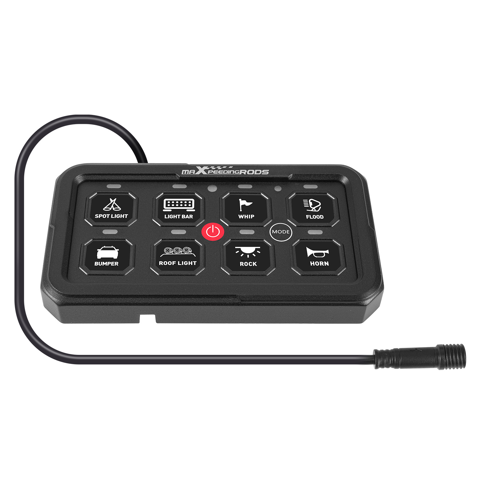 Console Commutateur Tactile 8 Gang For Pickup Truck UTV ATV Bateau RGB 720W
