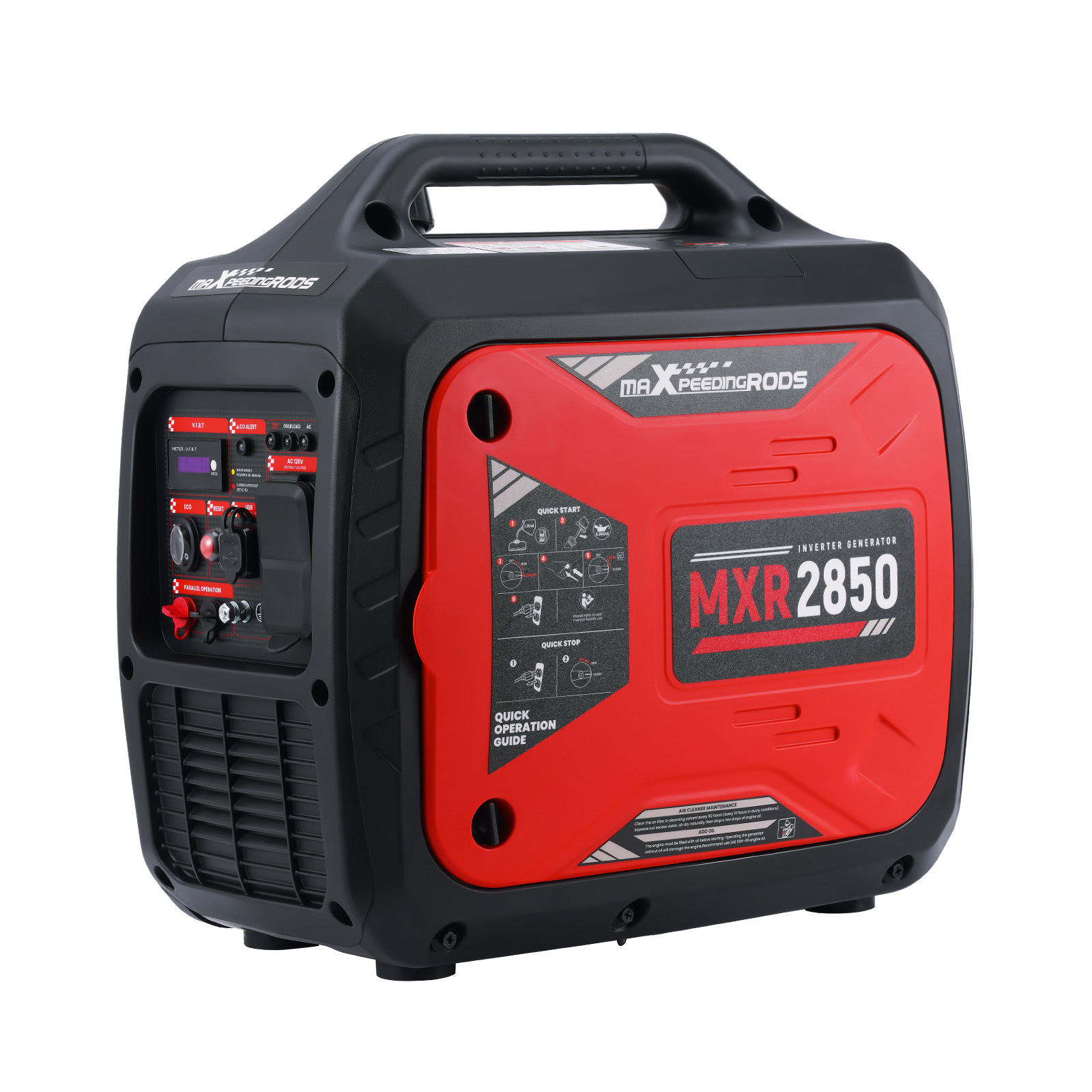 2850W Portable Inverter Generator Recoil Start Gasoline Powered 60dB 18kg