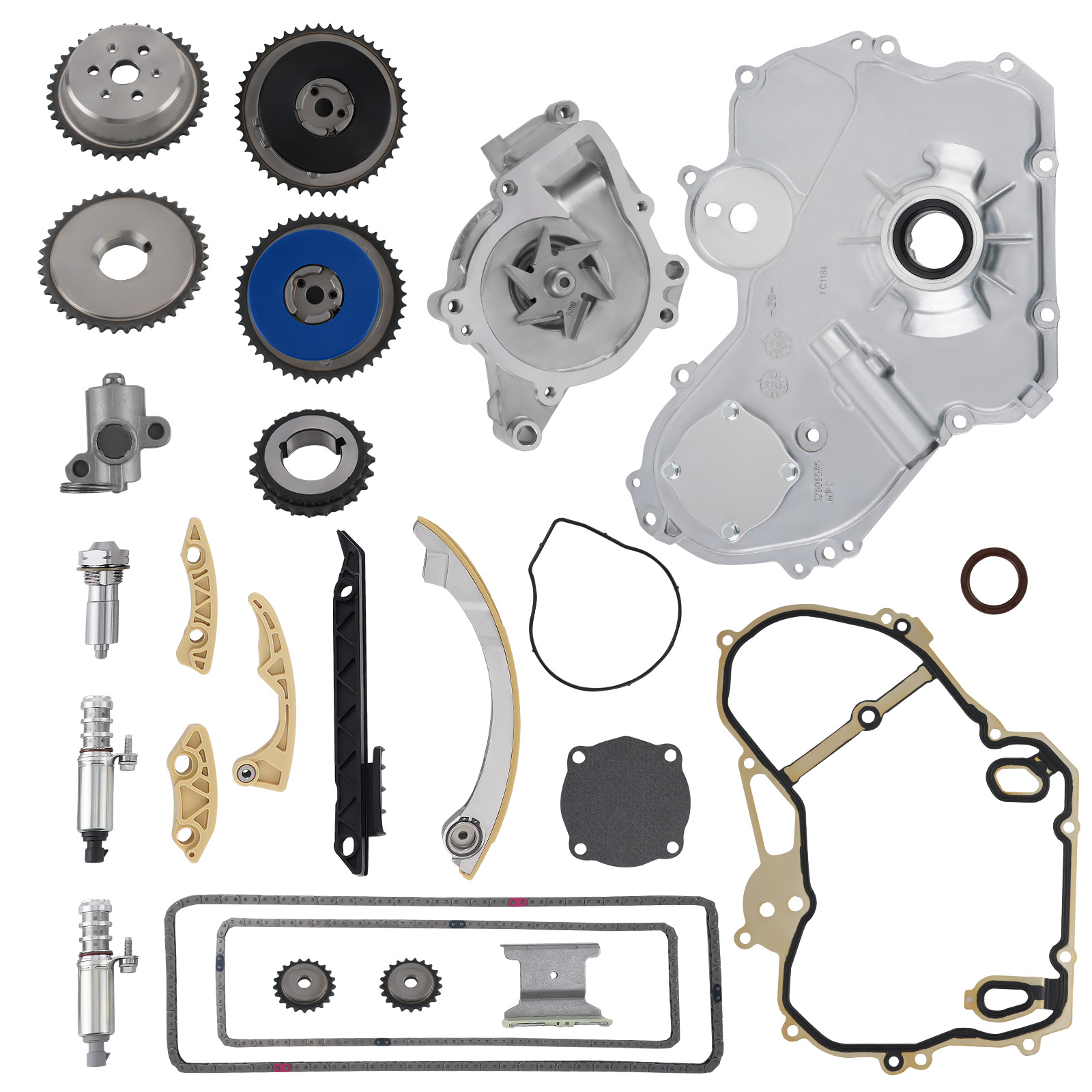 Timing Chain Water Pump Kit w/ VCT Selenoi for GMC Ecotec 2.2L 2.4L 12608580