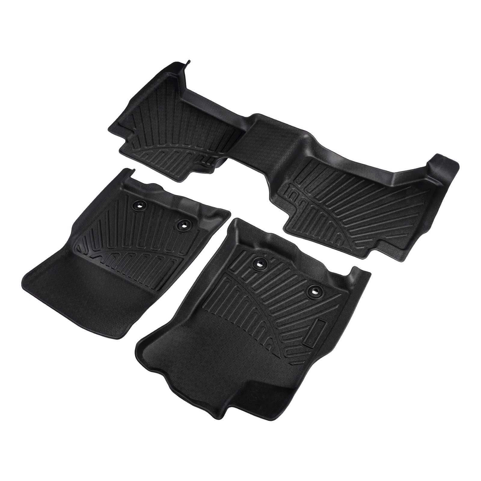 TPE Waterproof 2 Row Floor Mat Liners For Toyota Tacoma Double Cab 2016-2017