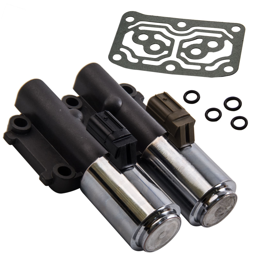 maXpeedingrods โซลินอยด์เกียร์เชิงเส้นคู่ สำหรับ Honda Accord 4CYL 2003-2007 CR-V 2002-2011 การส่งแบบเชิงเส้นคู่ โซลินอยด์ ปะเก็น Transmission Dual Linear Solenoid (SKU# TDLS-PRP014-Z2)